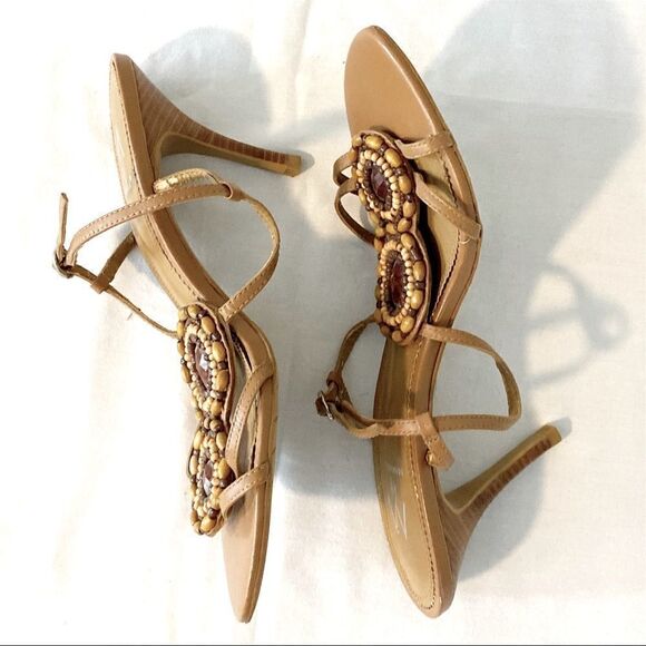 M by Marinelli Riona Beaded Heeled Sandals - Picture 4 of 8